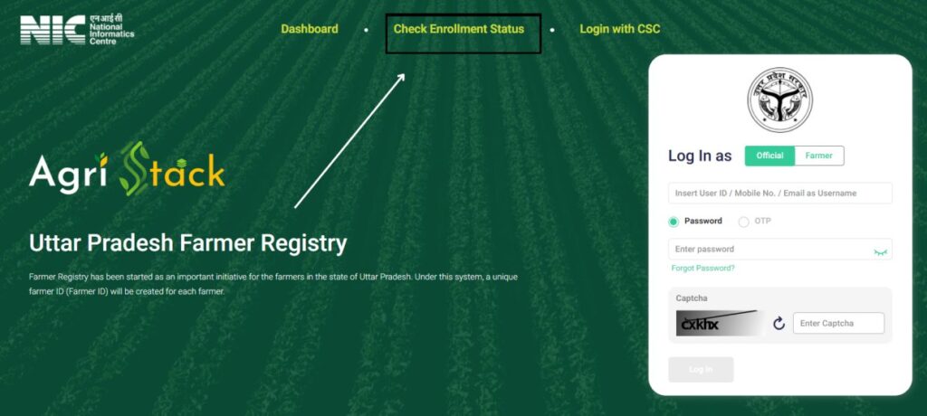 Agristack up Farmer Registry